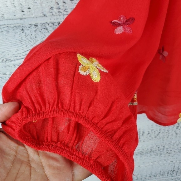 Fig and Flower Embroidered Floral Pullover Long Sleeves Blouse Top Size XL - Picture 4 of 11